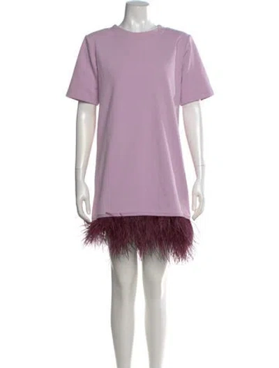Pre-owned Le Superbe Crew Neck Mini Dress In Purple