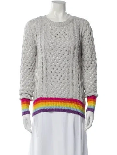 Pre-owned Le Superbe Crew Neck Sweater In White