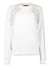 Le Superbe Crystal-embellished Sweatshirt In White