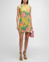 LE SUPERBE DAY SHIFTER SEQUIN DRESS IN OJAI FLOWERS