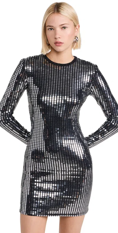 Le Superbe Disco Twiggy Dress Silver Mirror