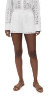 Le Superbe Eyelet Anglais Boxer Shorts Pure White
