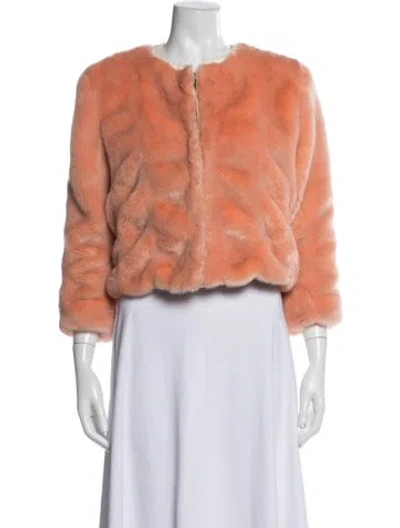 Pre-owned Le Superbe Faux Fur Jacket In Orange