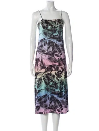 Pre-owned Le Superbe Floral Print Long Dress In Multi