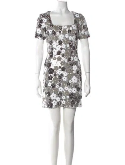 Pre-owned Le Superbe Floral Print Mini Dress W/ Tags In Multi