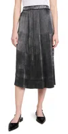 Shop Le Superbe Foil Pleated Skirt Silver