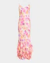Le Superbe Frida Floral Ruffled Slip Dress In Frida Flowers