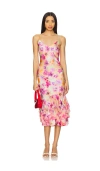 Le Superbe Frida Floral Ruffled Slip Dress In Frida Flowers