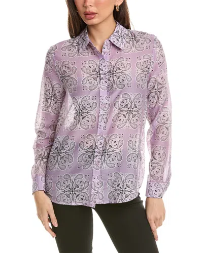 Le Superbe Future Ex Bf Silk-blend Shirt In Purple