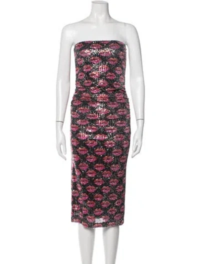 Pre-owned Le Superbe Graphic Print Midi Length Dress W/ Tags In Multicolor