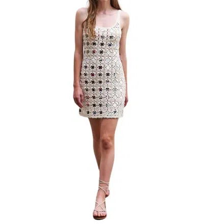 Le Superbe Gypset Crochet Mirrored Mini Dress In Natural In White