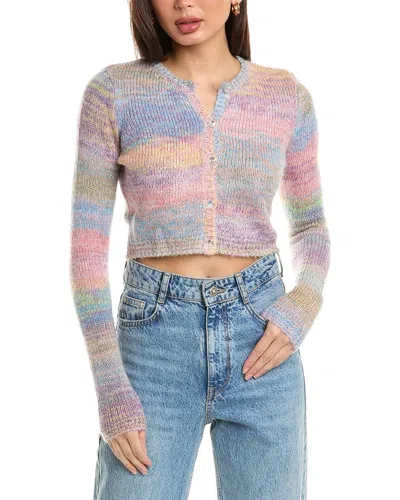 Le Superbe Hailey Mohair-blend Crop Cardigan In Pink