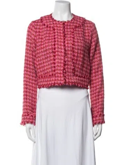 Pre-owned Le Superbe Houndstooth Print Jacket W/ Tags In Pink