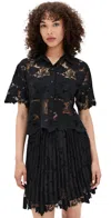 Le Superbe Karma Camellia Top Black In Black