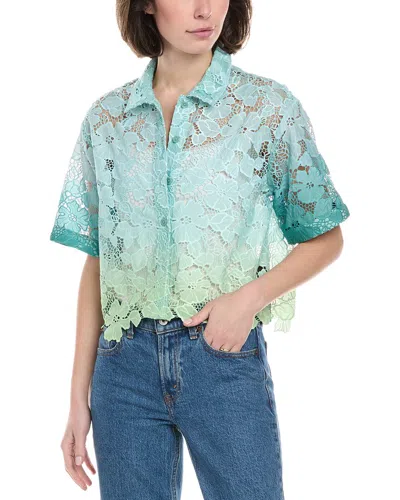 Le Superbe Karma Camellia Top In Green