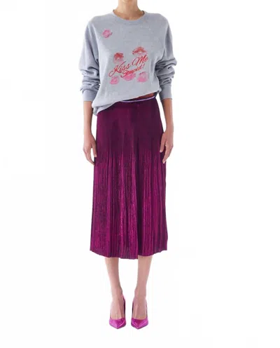 Le Superbe Kiss Me Crew Neck Sweatshirt In Heather Grey In Gray