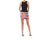 Le Superbe La Piscine Skirt In Stripe Floral In Black