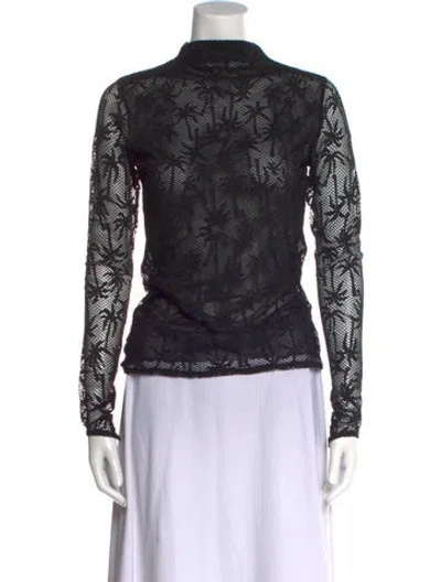 Pre-owned Le Superbe Lace Lace Pattern Top W/ Tags In Black