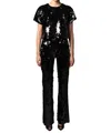Le Superbe Limelight Paillette Tee In Paillettes Are Forever In Black