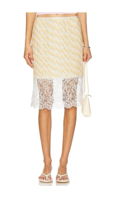 Le Superbe Lingerie Slip Skirt In Lemon