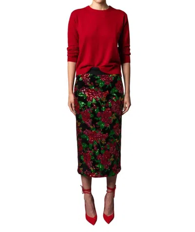 Le Superbe Liza Skirt In Rose All Night In Multi