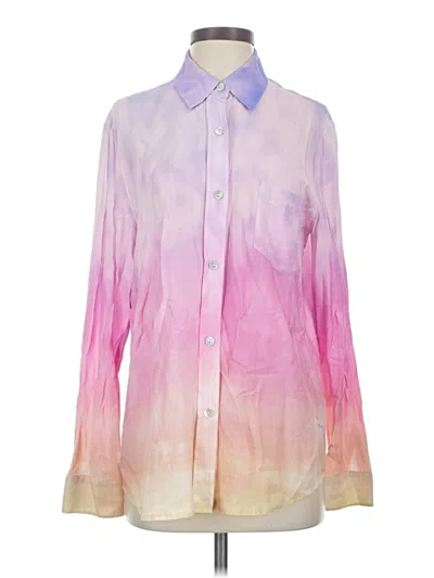 Pre-owned Le Superbe Long Sleeve Button Down Shirt In Pink