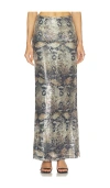 Le Superbe Maxi Slip Skirt In Gray