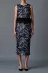 Le Superbe Floral Skirt In Midnight Abstract