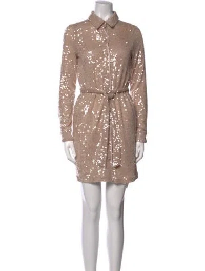 Pre-owned Le Superbe Mini Dress In Neutral