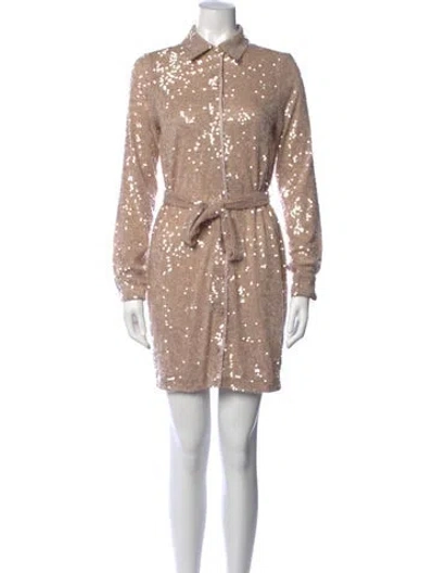 Pre-owned Le Superbe Mini Dress In Neutrals