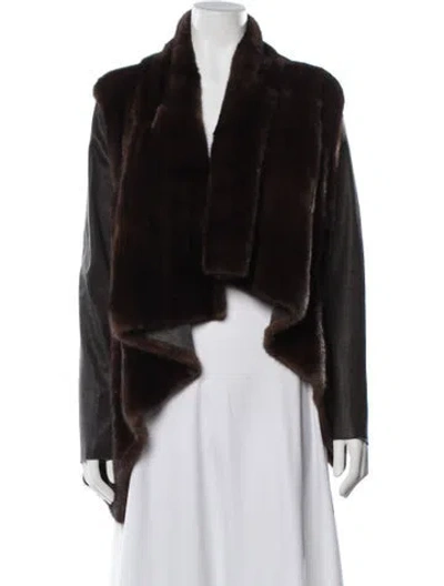 Pre-owned Le Superbe Mink Fur Coat In Brown