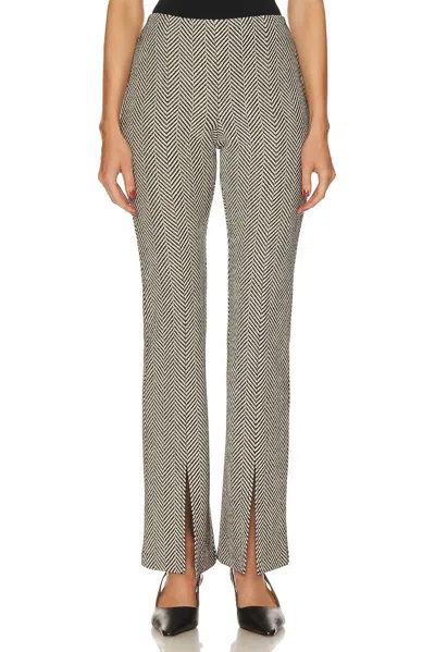 Le Superbe Modern Love Pant In Herringbone In Gray