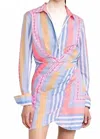 Le Superbe Montmartre Dress In Bright Stripe In Multi