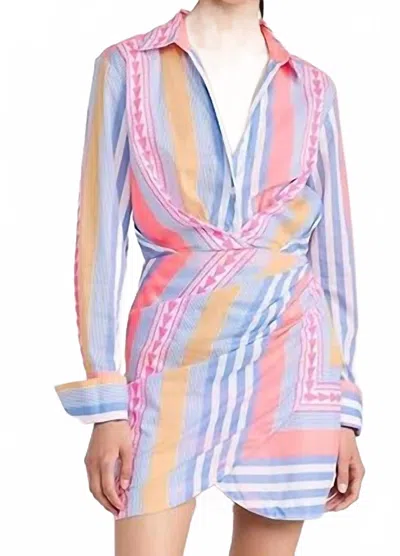 Le Superbe Montmartre Dress In Bright Stripe In Multi