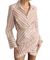 Le Superbe Montmartre Mini Dress In Sand Stripped