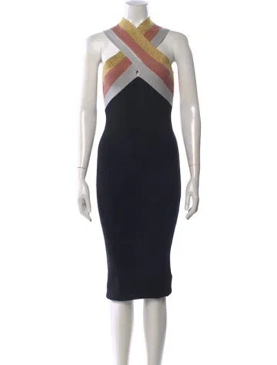 Pre-owned Le Superbe Nylon Knee-length Dress In Black
