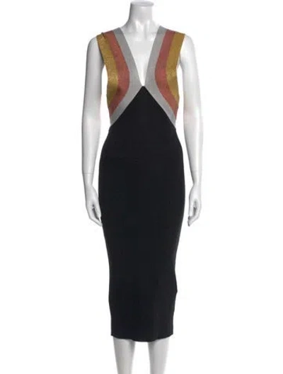 Pre-owned Le Superbe Nylon Midi Length Dress In Black