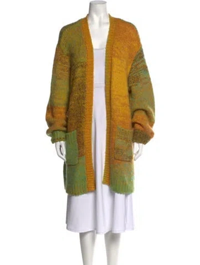 Pre-owned Le Superbe Open Front Sweater In Yellow