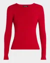 Le Superbe Open Heart Knit Sweater In Red