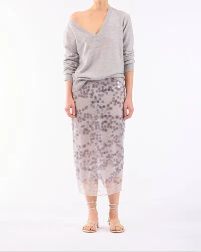 Le Superbe Pale Shelter Skirt In Foggy Grey
