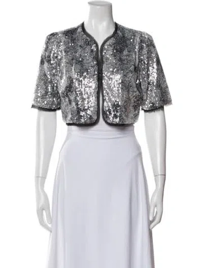 Pre-owned Le Superbe Patterned Evening Jacket In Gray