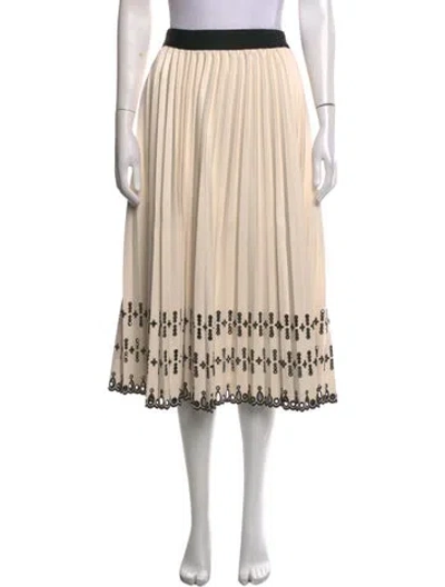 Pre-owned Le Superbe Patterned Midi Length Skirt In Neutrals