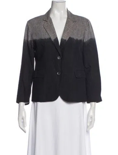 Pre-owned Le Superbe Plaid Print Blazer In Blue