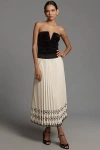 Le Superbe Pleats To Meet You Faux-leather Midi Skirt In Beige