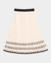 Le Superbe Pleats To Meet You Faux-leather Midi Skirt In Off White
