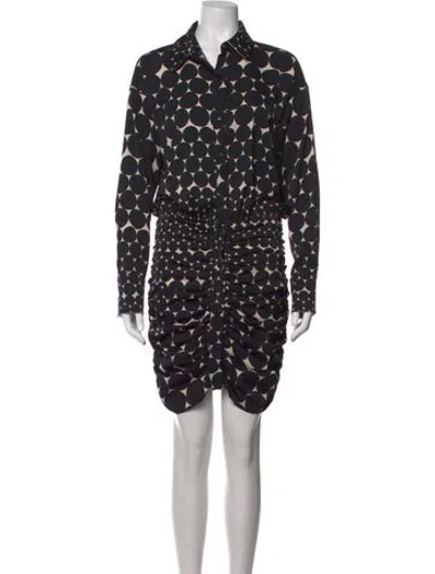 Pre-owned Le Superbe Polka Dot Print Mini Dress In Neutrals