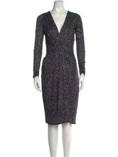 Pre-owned Le Superbe Printed Knee-length Dress In Black