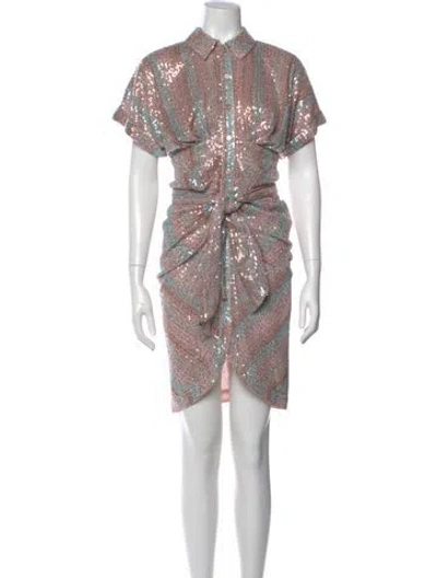 Pre-owned Le Superbe Printed Knee-length Dress In Pink