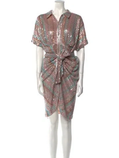 Pre-owned Le Superbe Printed Knee-length Dress W/ Tags In Pink