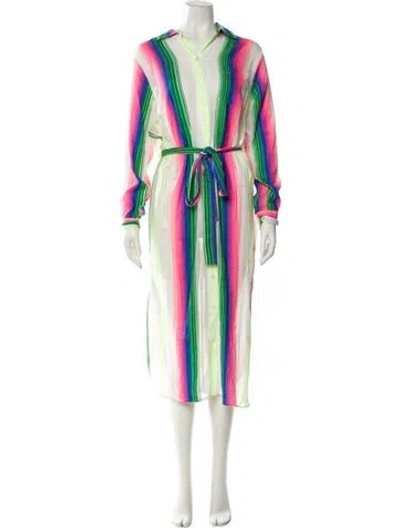 Pre-owned Le Superbe Printed Long Dress In Multi